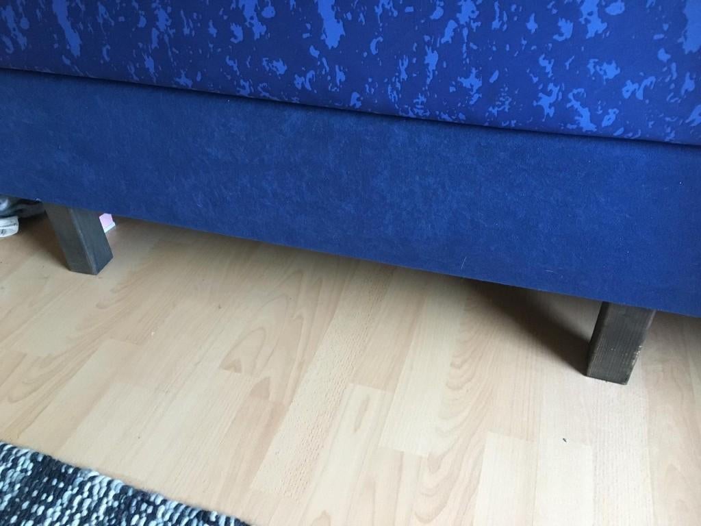 Blauw bed, Ophalen, Gebruikt, 90 cm, Eenpersoons