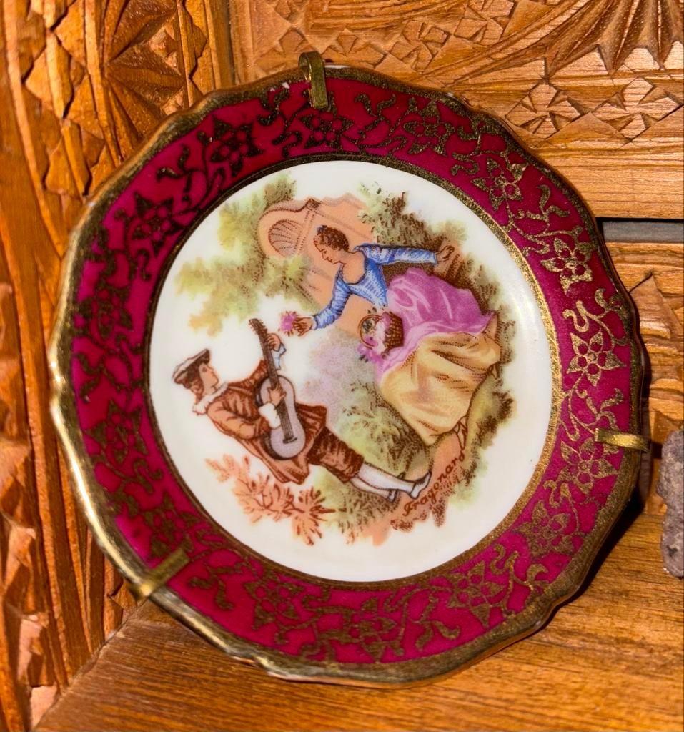 Vintage Limoges Sierbordje Fragonard Hofmakerij, Ophalen of Verzenden