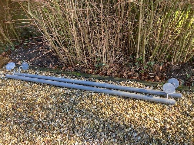 stalen leuningen, Doe-het-zelf en Verbouw, Ladders en Trappen, Ophalen, Zo goed als nieuw, Minder dan 2 meter