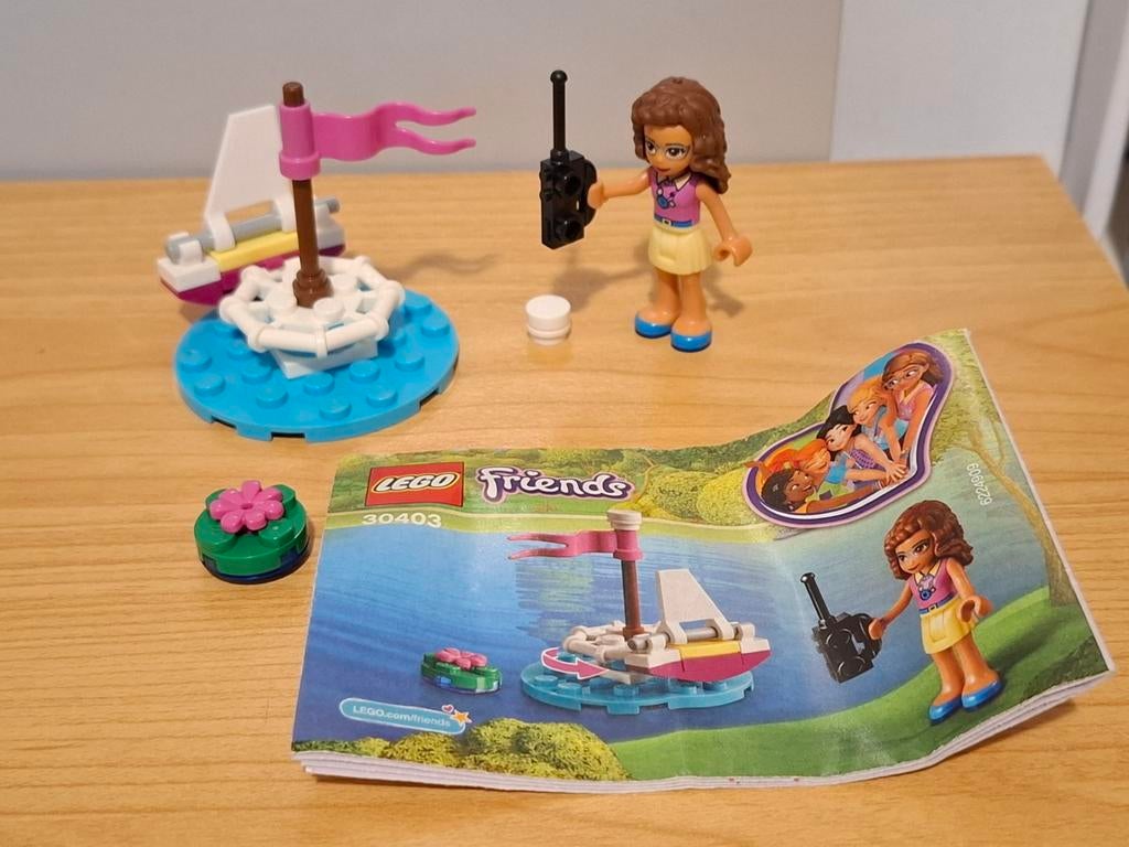LEGO Friends 30403 - Olivia's op afstand bestuurbare boot, Ophalen of Verzenden, Zo goed als nieuw, Complete set, Lego
