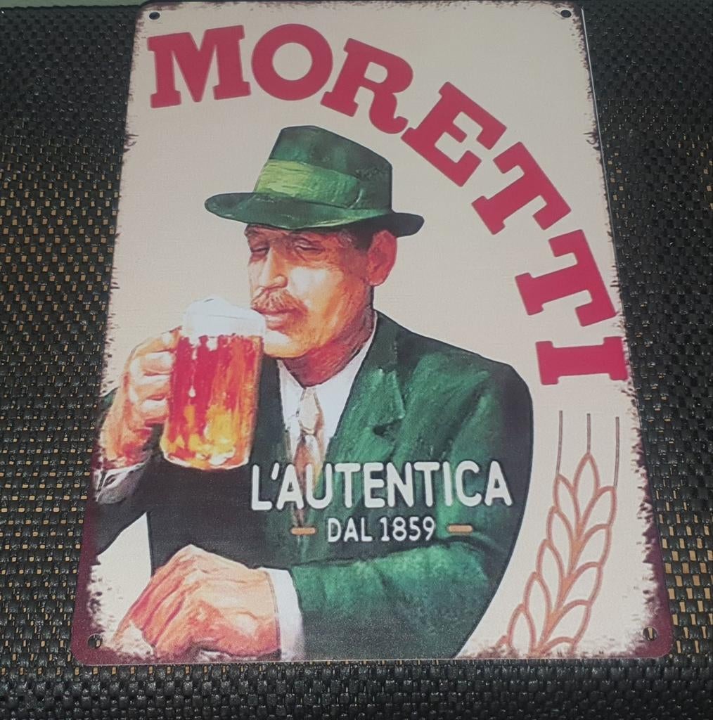 Birra Moretti Wandbord - 30x20 cm, Verzamelen, Biermerken, Ophalen of Verzenden, Nieuw