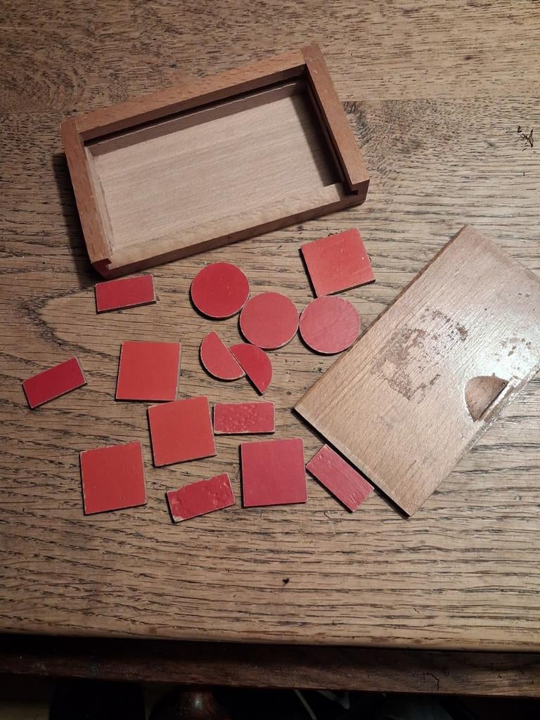 Vintage Breukendoos - Houten Speelgoed, Ophalen, 2 tot 4 jaar, Gebruikt, 10 tot 50 stukjes