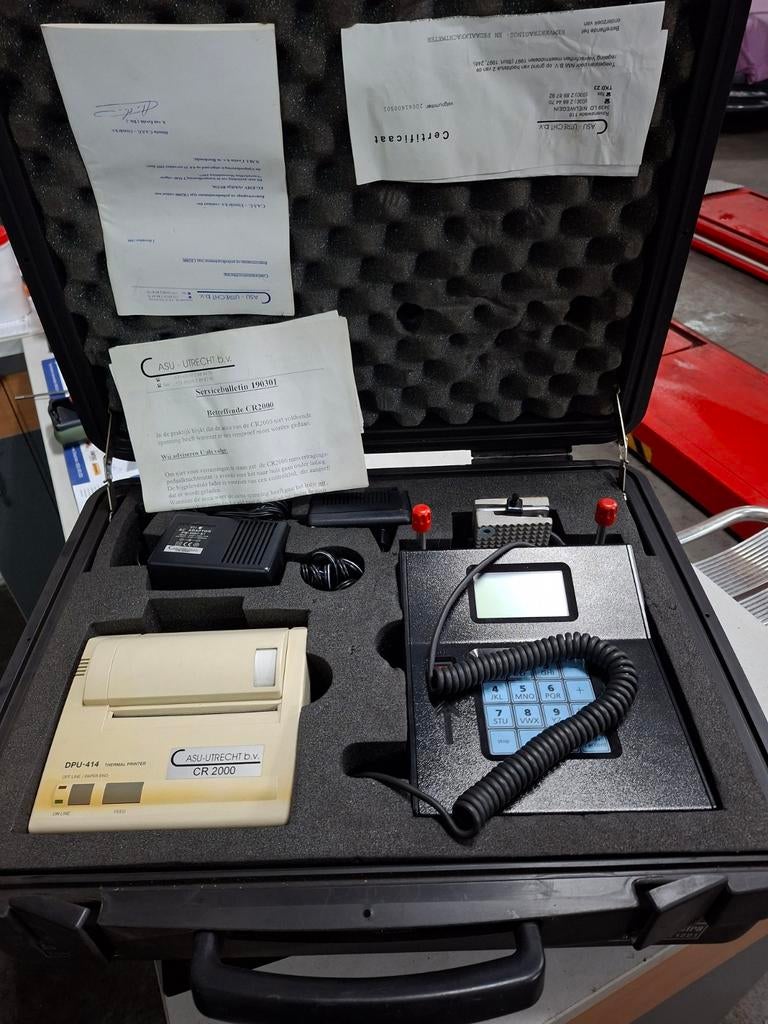 Casu remvertragingsmeter/pedaaldrukmeter, Ophalen