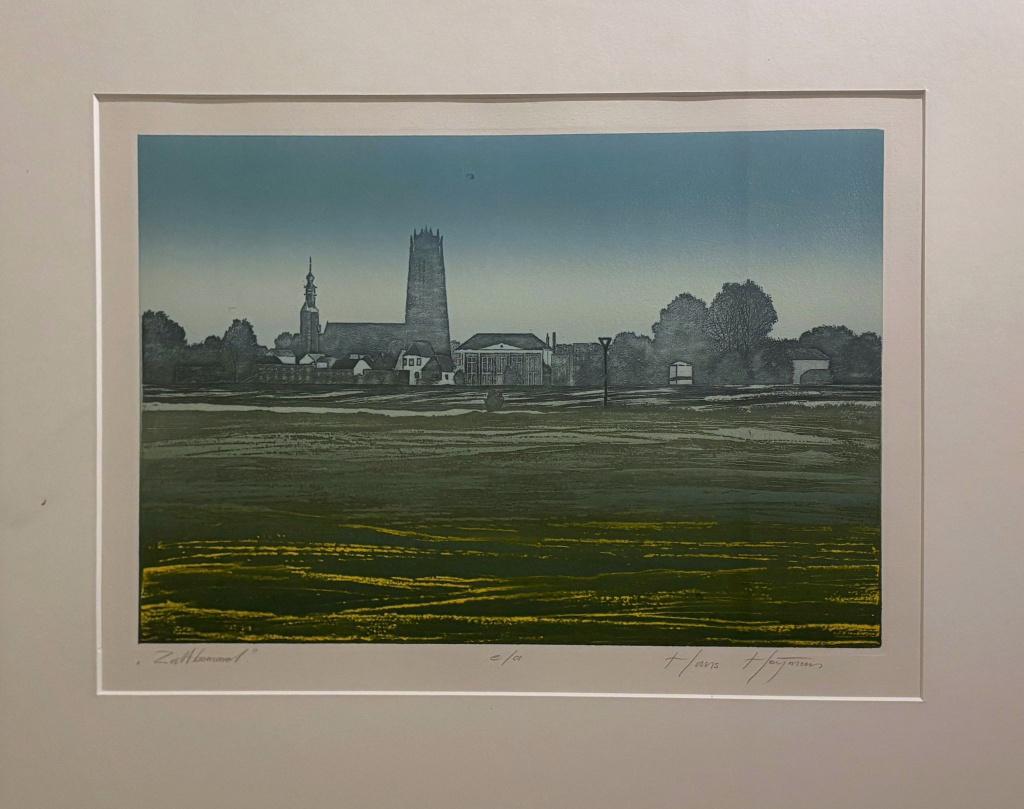 Ets van Hans Heijman - Zaltbommel 34x52, Antiek en Kunst, Ophalen of Verzenden
