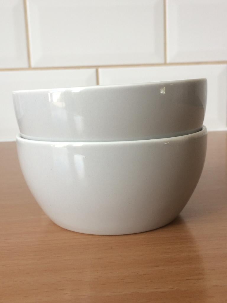 Schaaltjes lichtgrijs Albert Heijn, Ophalen of Verzenden, Effen, Aardewerk, Schaal of Schalen