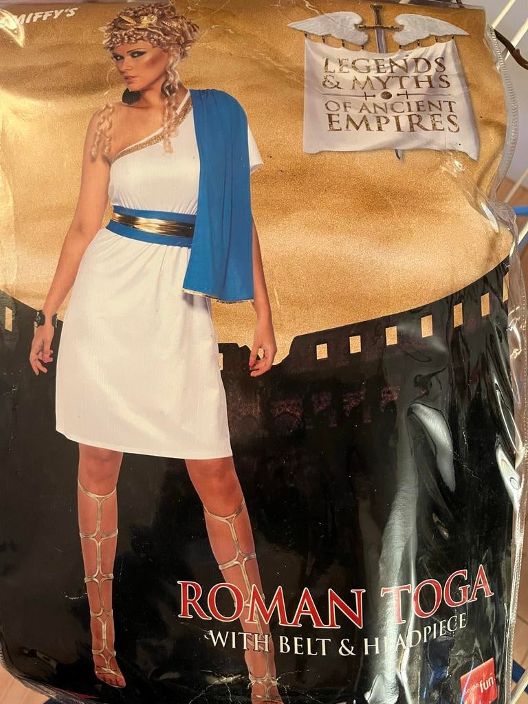 Romeinse Toga Dames - Carnaval - Maat S (36-38) - Nieuw, Carnaval, Nieuw, Ophalen of Verzenden, Kleding