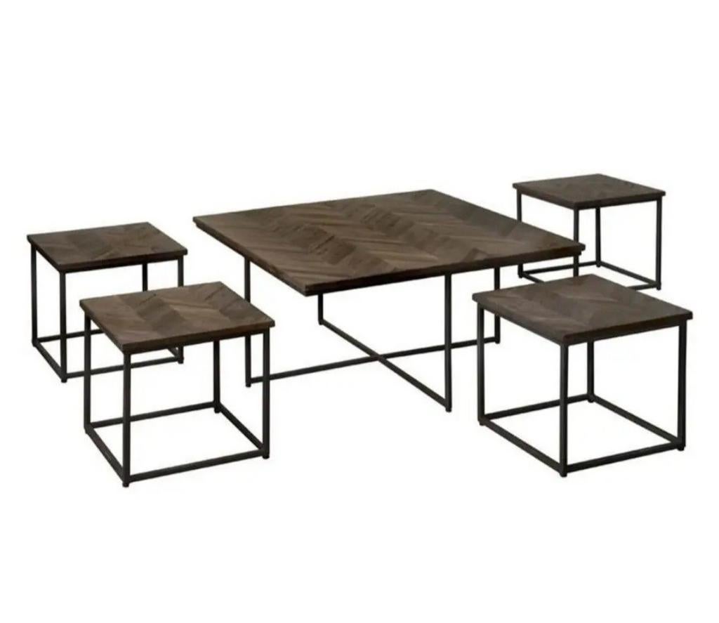 Salontafel met 4 bijzettafetjes, Huis en Inrichting, Ophalen, 75 m² of meer, Laminaat