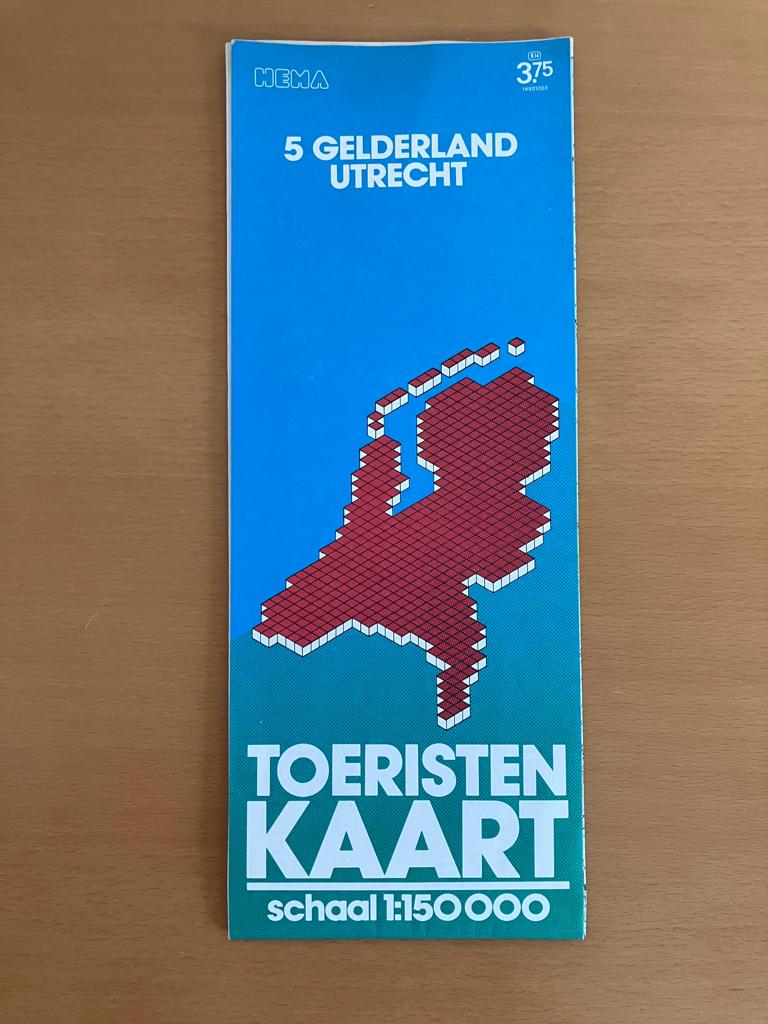 Toeristenkaart 5 Gelderland - Utrecht, Overige typen, Ophalen of Verzenden, Zo goed als nieuw, 1800 tot 2000