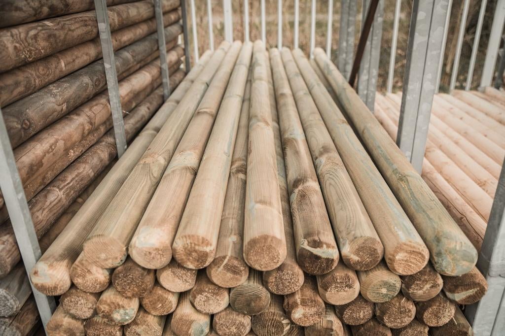 Boompalen | Weidepalen | Rondhout | Kastanje, Ophalen, Nieuw, 180 tot 250 cm, Palen