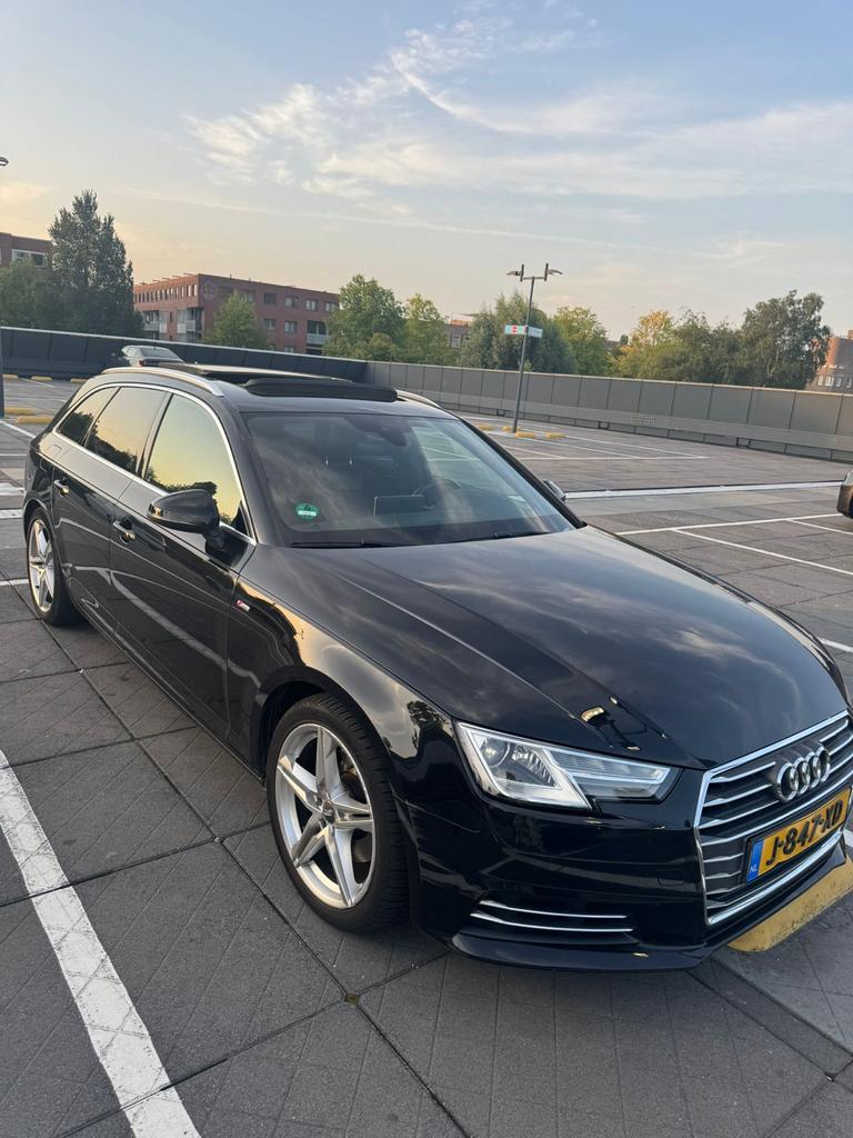 Audi A4 AUTOMAAT 2.0 Tfsi Ultra 140KW AV H6 2016 Zwart, Auto's, 1984 cc, 1435 kg, A4, Zwart