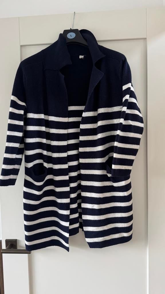 Blauw gestreept vest - Kilky Paris - Maat S/M, Kleding | Dames, Truien en Vesten, Ophalen of Verzenden, Zo goed als nieuw, Maat 36 (S)