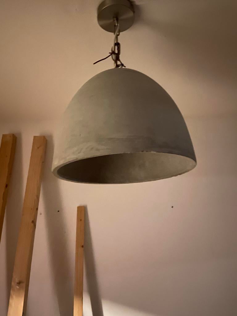 Betonnen hanglamp met kabel, Ophalen, Gebruikt, Overige materialen, Minder dan 50 cm