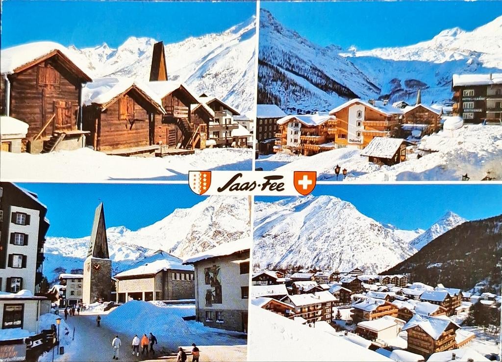 Saas-Fee Zwitserland 1992, Ophalen of Verzenden, 1980 tot heden, Gelopen, Overig Europa