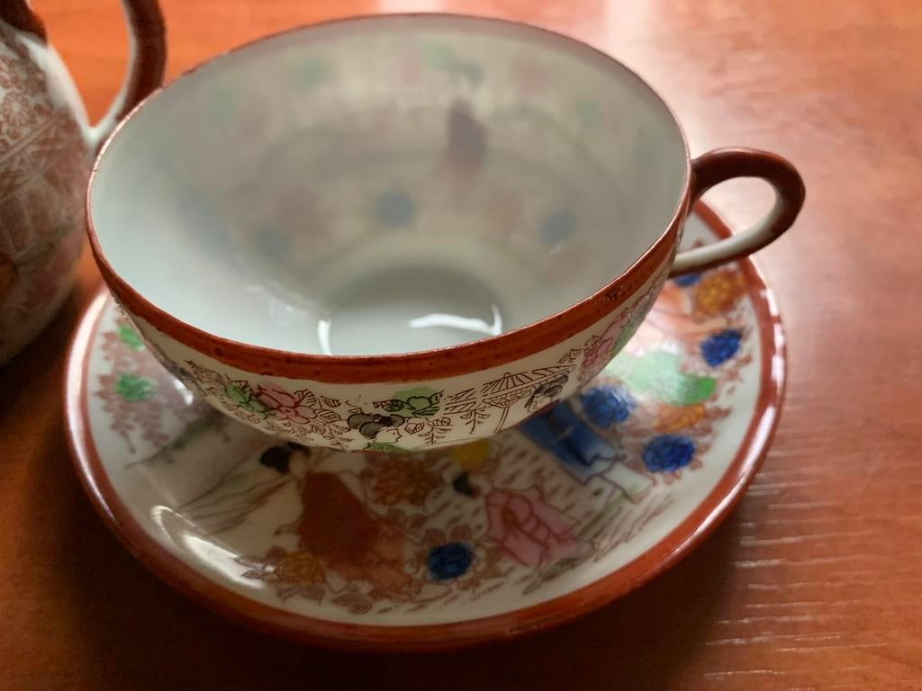2 zeer oude Chinese kop en schotel‼️, Antiek en Kunst, Antiek | Servies los, Ophalen of Verzenden