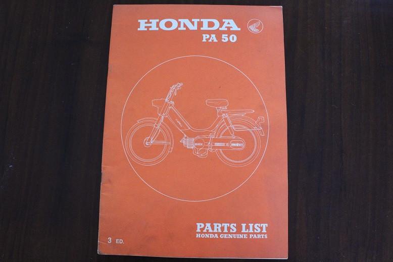 Honda PA50 Camino 1978 moped parts list onderdelen boek, Ophalen of Verzenden