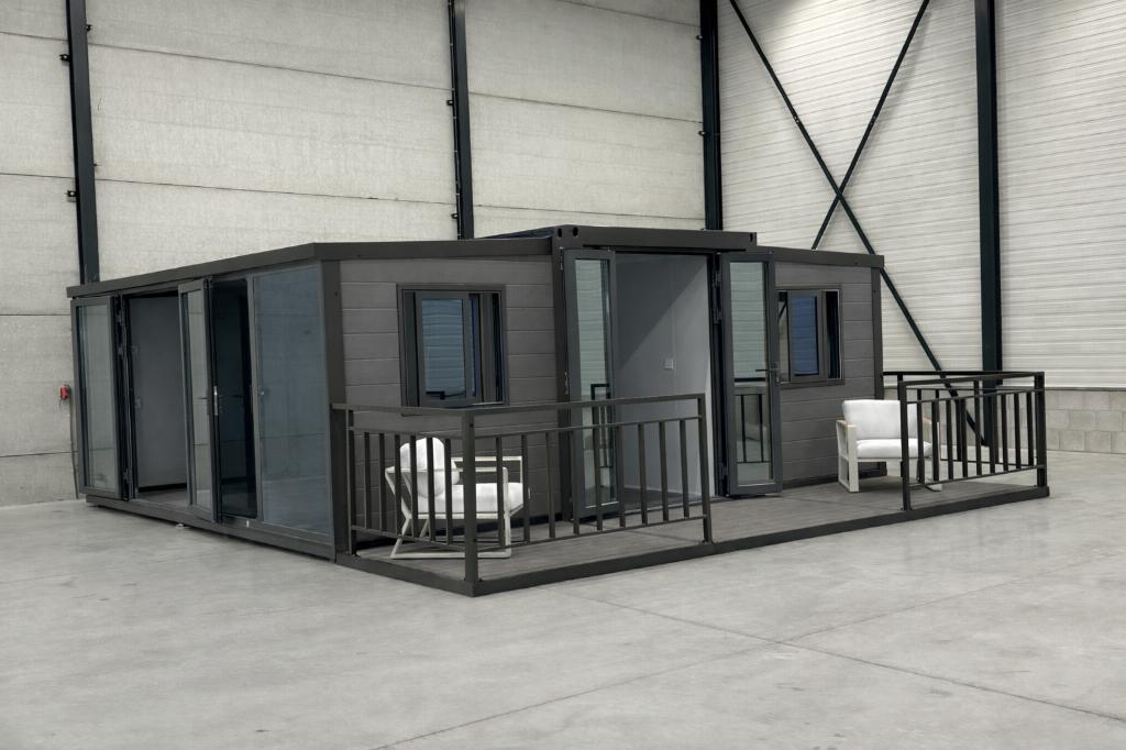 Tiny House Uitklapbaar, Noodwoning, Tijdelijk Wonen, Verhuur, Nieuw, Ophalen of Verzenden, 400 cm of meer, Metaal