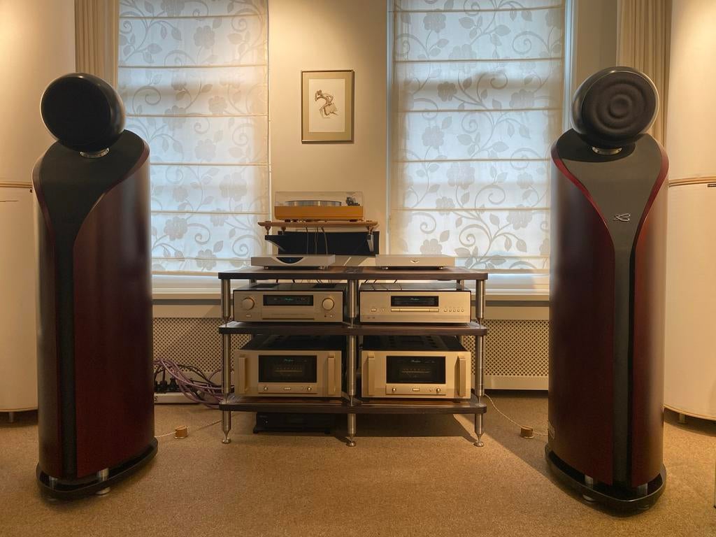 Cabasse Karissima speakers in perfecte staat., Zo goed als nieuw, 120 watt of meer, Front, Rear of Stereo speakers, Ophalen