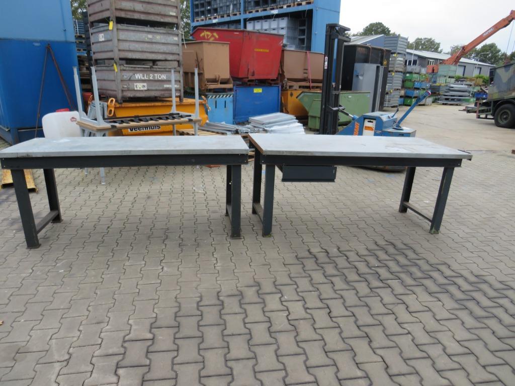 werkbank werkbanken werktafel werktafels, Doe-het-zelf en Verbouw, Werkbanken, Ophalen, Gebruikt, Zandhaarweg, 170 cm of meer