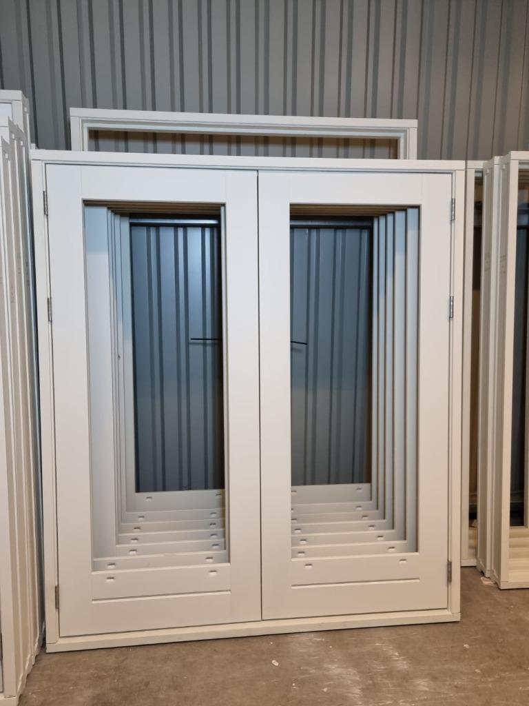 Openslaande deuren met kozijn Achterpui, Tuindeuren Hardhout, Doe-het-zelf en Verbouw, Deuren en Horren, Nieuw, Ophalen of Verzenden