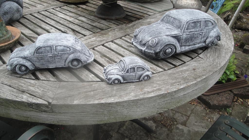 volkswagentjes beton, Tuin en Terras, Tuinbeelden, Nieuw, Overige typen, Beton, Ophalen of Verzenden