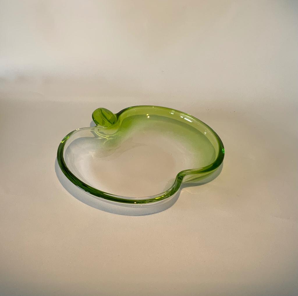 Annagroen glazen schaaltje in appelvorm – vintage, Antiek en Kunst, Ophalen of Verzenden