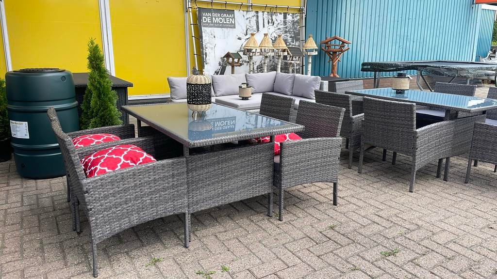 Tafel en Tuinstoelen showmodel, Tuin en Terras, Tuinsets en Loungesets, Ophalen, Nieuw, Wicker