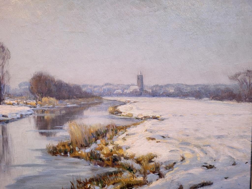 Johan Meijer, olieverf, 40x75 cm, 1850,-  euro, incl. lijst., Antiek en Kunst, Kunst | Schilderijen | Klassiek, Ophalen of Verzenden