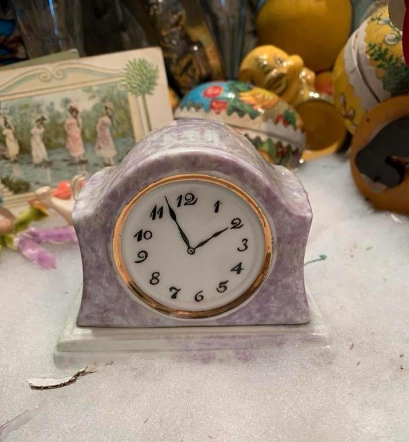 Biedermeier klok inktpot, Ophalen of Verzenden