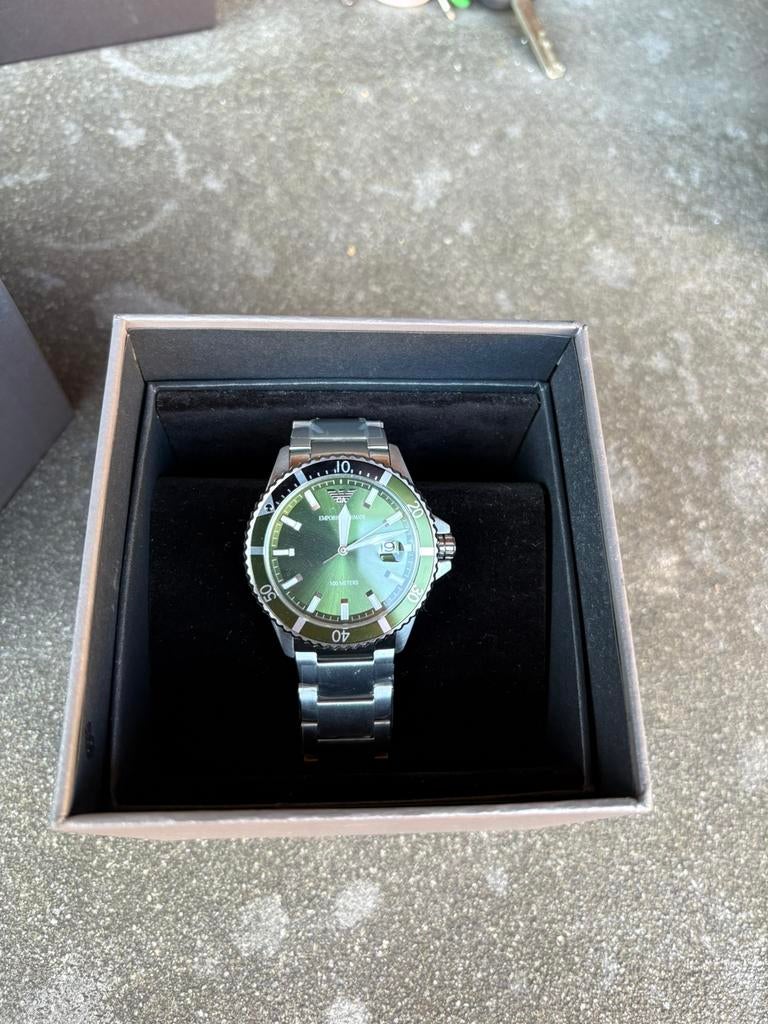 Emporio Armani horloge!! Nieuw in doos!!, Sieraden, Tassen en Uiterlijk, Horloges | Heren, Overige merken, Staal, Polshorloge
