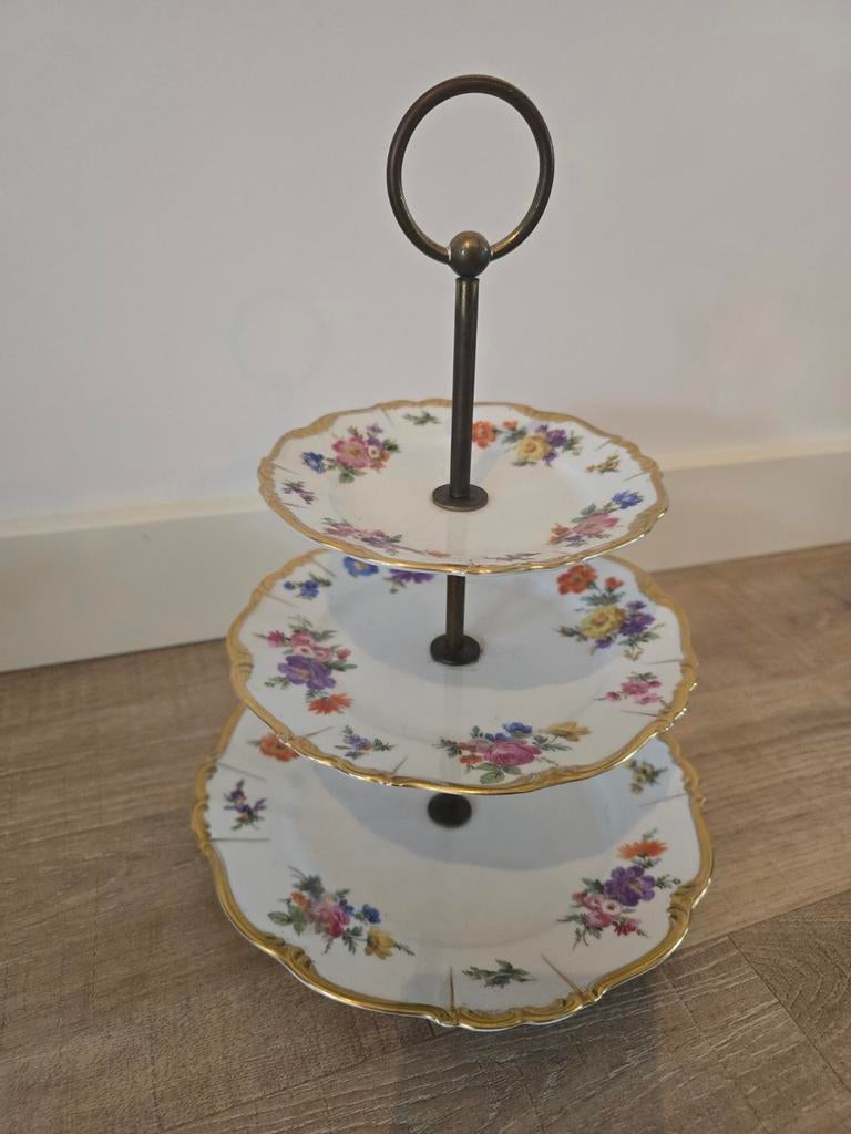 Prachtige antieke Bavaria etagère, Ophalen of Verzenden