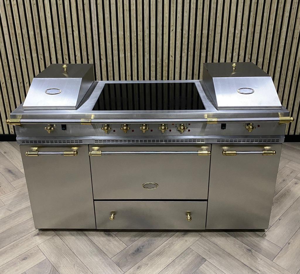Luxe Lacanche Fornuis Keramisch 150 + Friteuse + Multicooker, 60 cm of meer, Keramisch, Grill, 4 kookzones