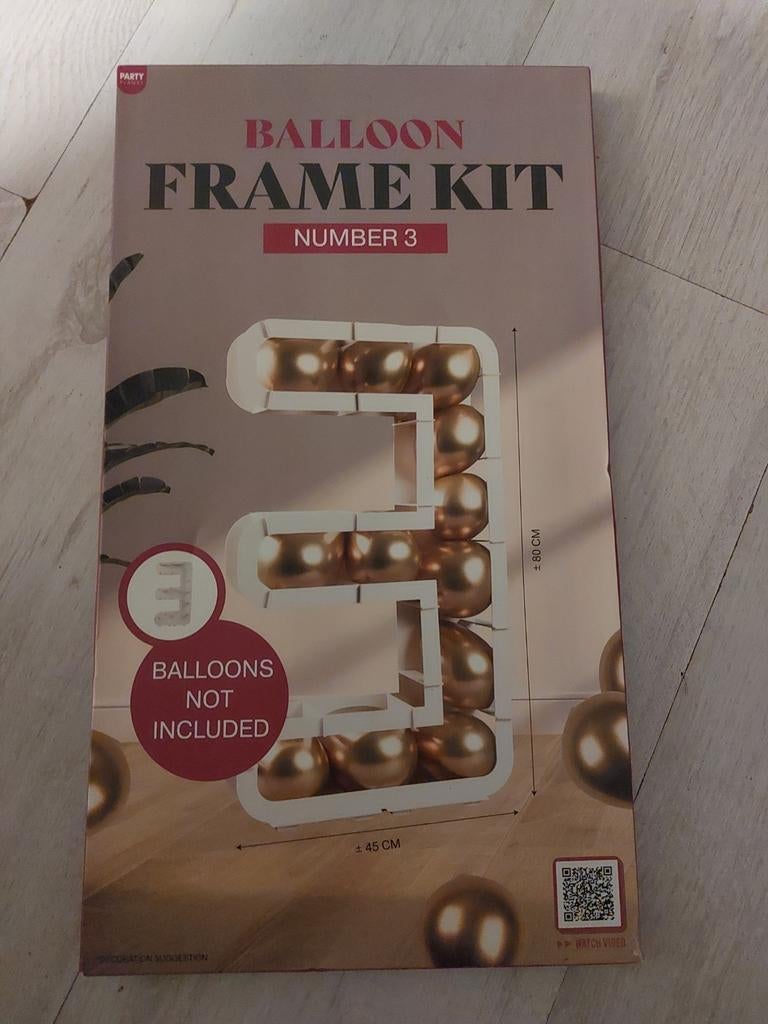 Ballon Frame Kit Nummer 3 - Feestversiering, Ophalen of Verzenden, Nieuw, Versiering, Verjaardag