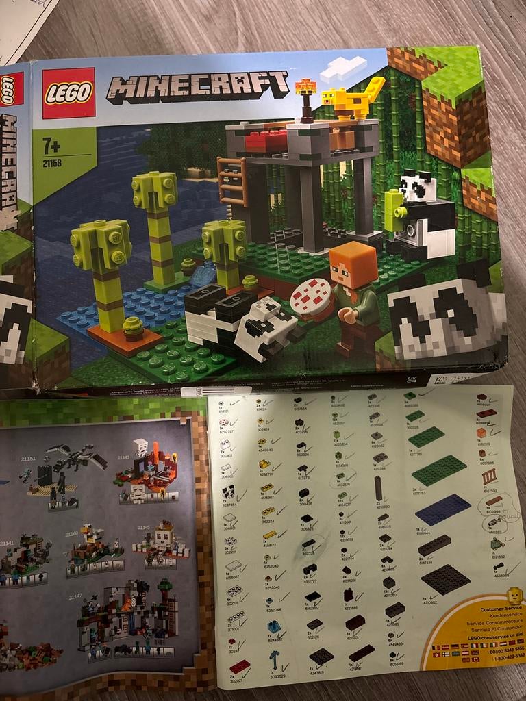 Lego Minecraft 21158 incl boekje en doos, Ophalen, Zo goed als nieuw, Complete set, Lego