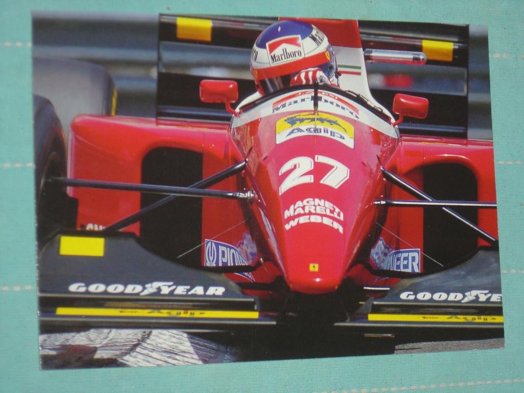 9) Kleuren ansichtkaart Sport auto, Ophalen of Verzenden, 1980 tot heden, Gelopen, Overige thema's