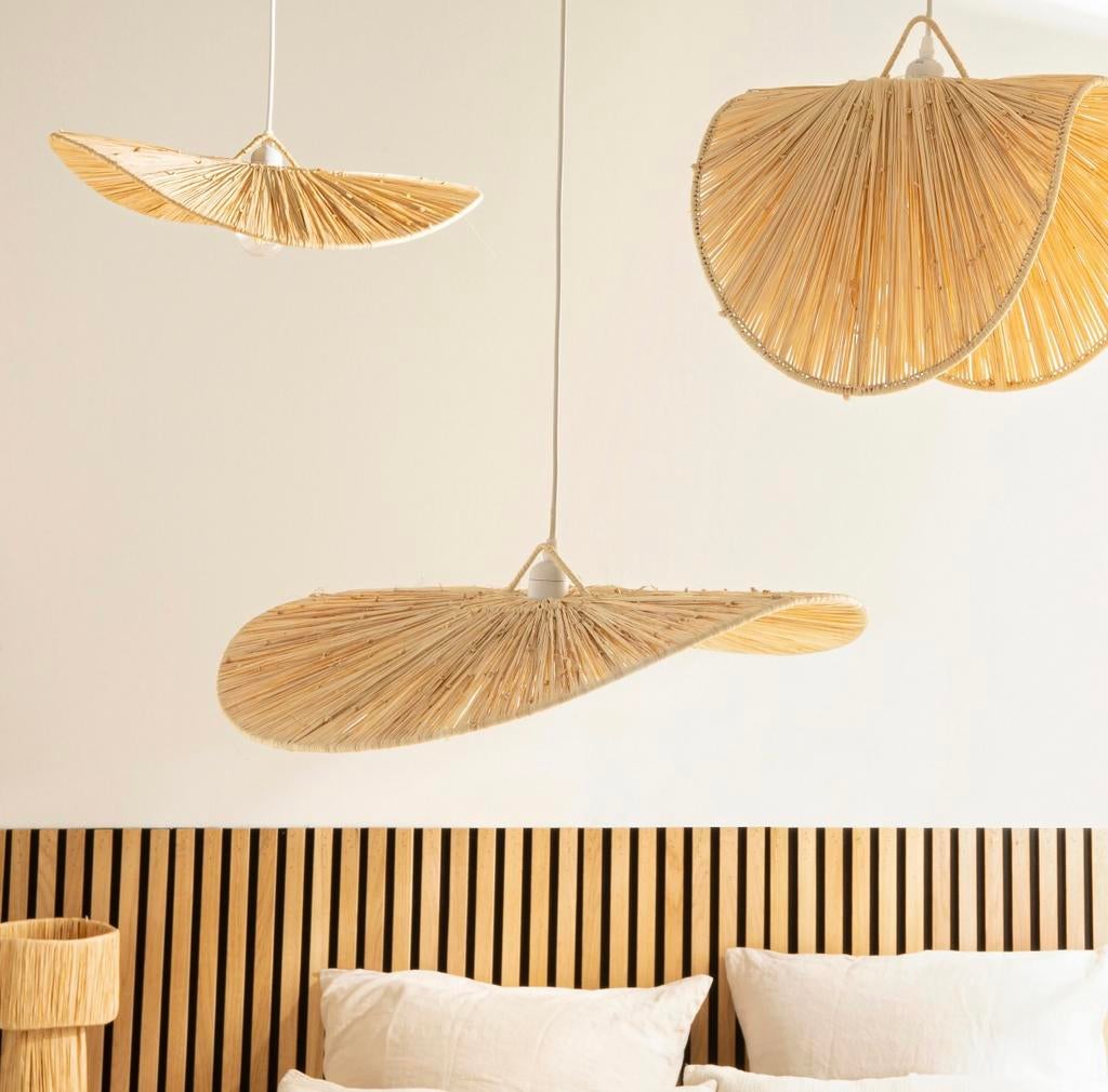 Raffia lampenkap maat l nieuw, Ophalen of Verzenden, Nieuw, Boho