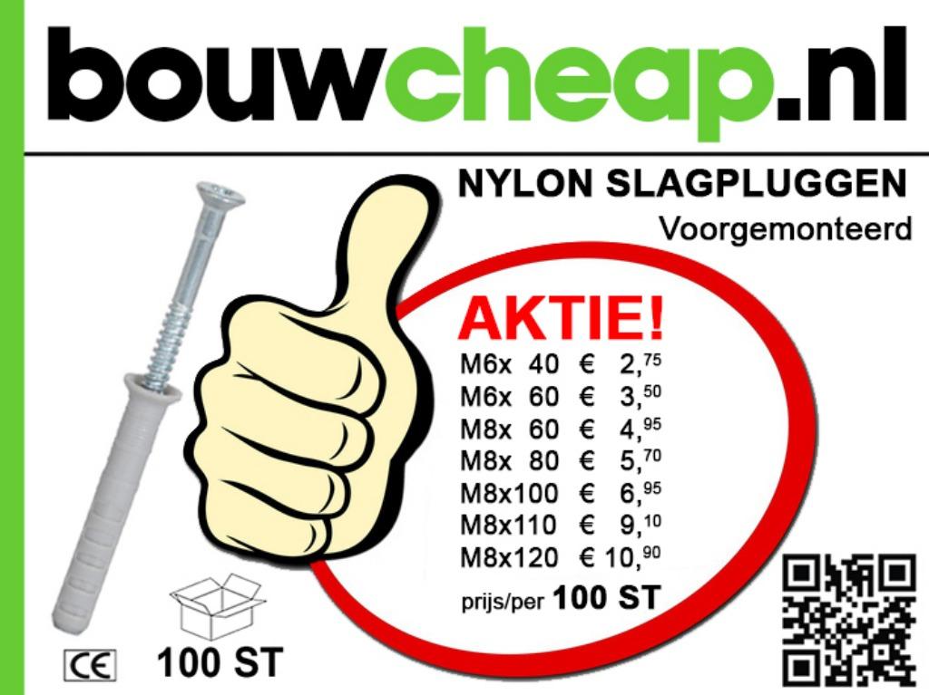 SPIJKERPLUGGEN BOUWCHEAP GOEDKOOP
