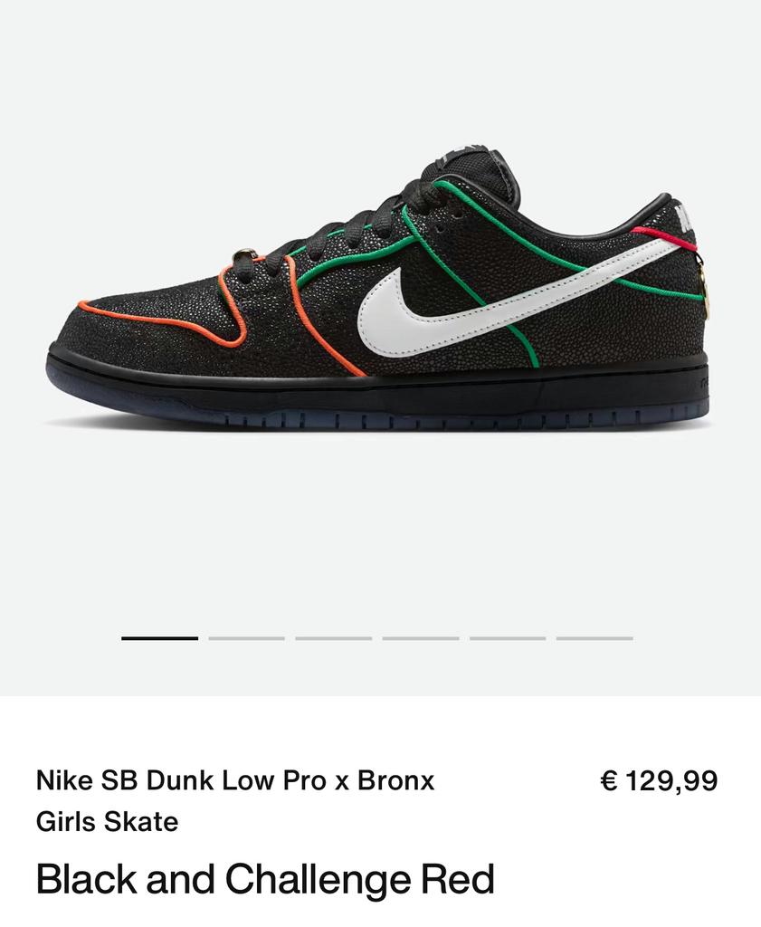 Nike SB Dunk Low Pro x Bronx - Sneakers - Maat 45,5, EU, Zwart, EU, Nieuw