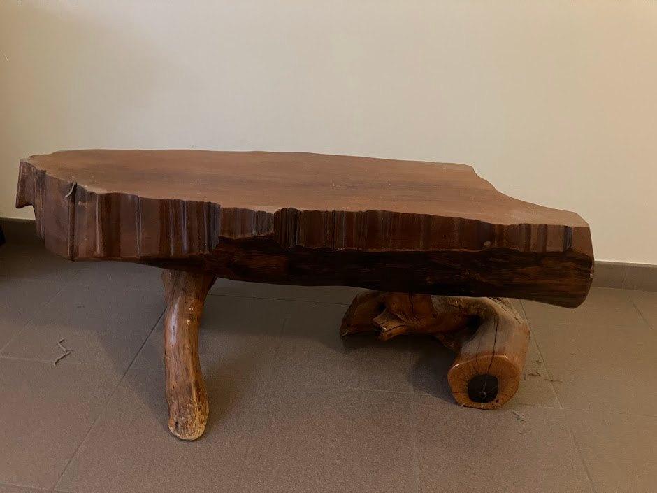 wortelhouten boomstamtafel, Ophalen