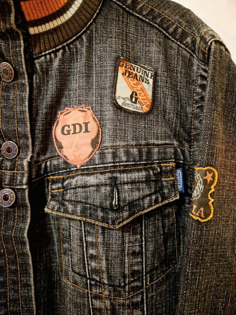 Gave vintage Garcia jeans Y2K streetwear denim spijkerjas, Ophalen of Verzenden, Zo goed als nieuw, Maat 42/44 (L)