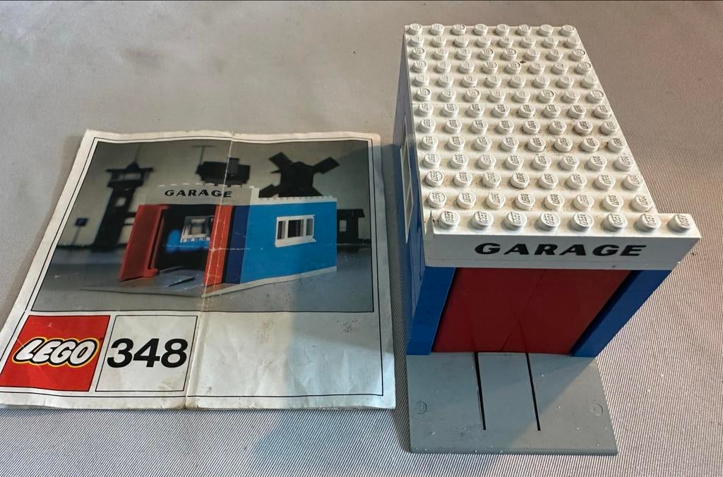 Vintage Lego Garage 348, Ophalen of Verzenden, Gebruikt, Complete set, Lego