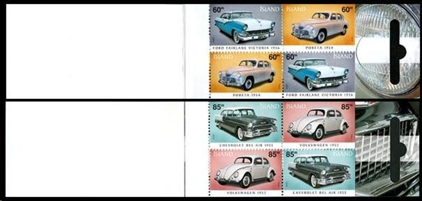 IJSLAND 2004 Oude Auto’s in Postzegelboekjes, Postfris., Verzenden, IJsland, Postfris