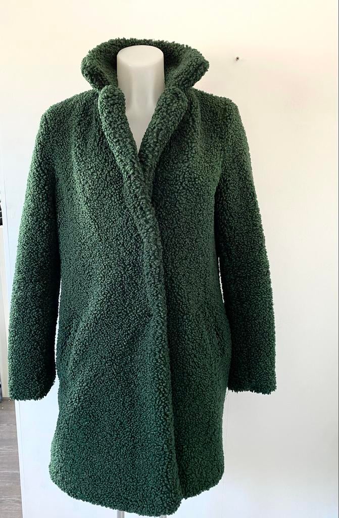 Groene Teddy Jas - Maat M Noisy May, Kleding | Dames, Jassen | Winter, Zo goed als nieuw, Maat 38/40 (M), Groen, Ophalen of Verzenden