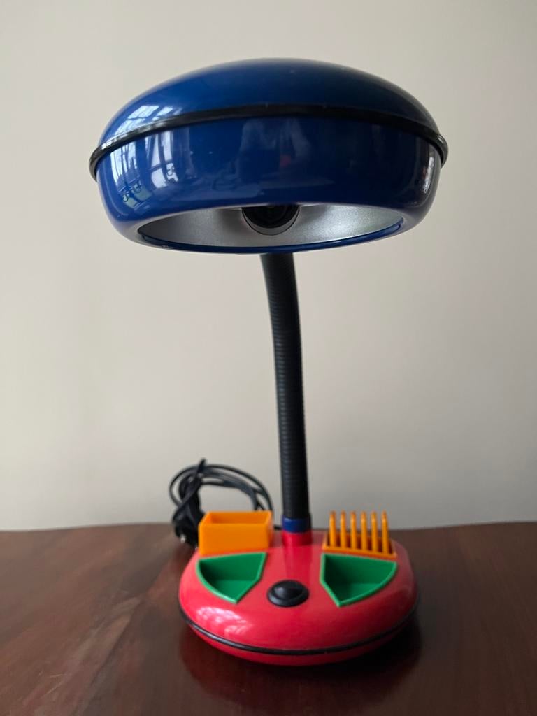 Rabbit Tanaka jaar 1980 bureau lamp rood blauw geel groen, Huis en Inrichting, Ophalen of Verzenden, Zo goed als nieuw, Minder dan 50 cm