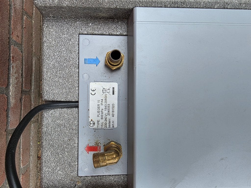 Plieger 15 boiler in goede staat, Minder dan 20 liter, Boiler, Ophalen of Verzenden, 6 t/m 10 jaar oud