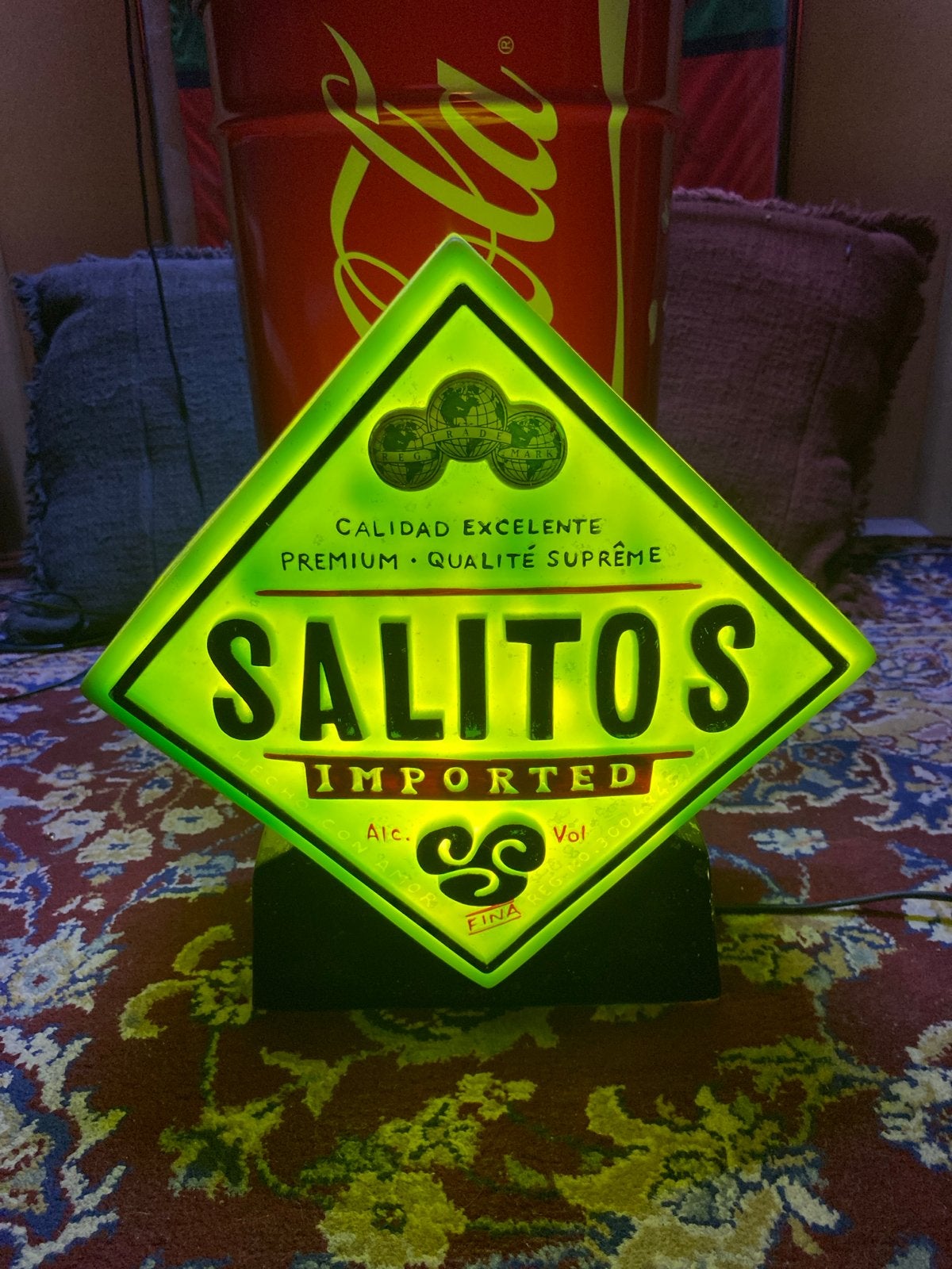 Salitos mancave lamp, Verzamelen, Ophalen of Verzenden, Reclamebord, Plaat of Schild, Overige merken