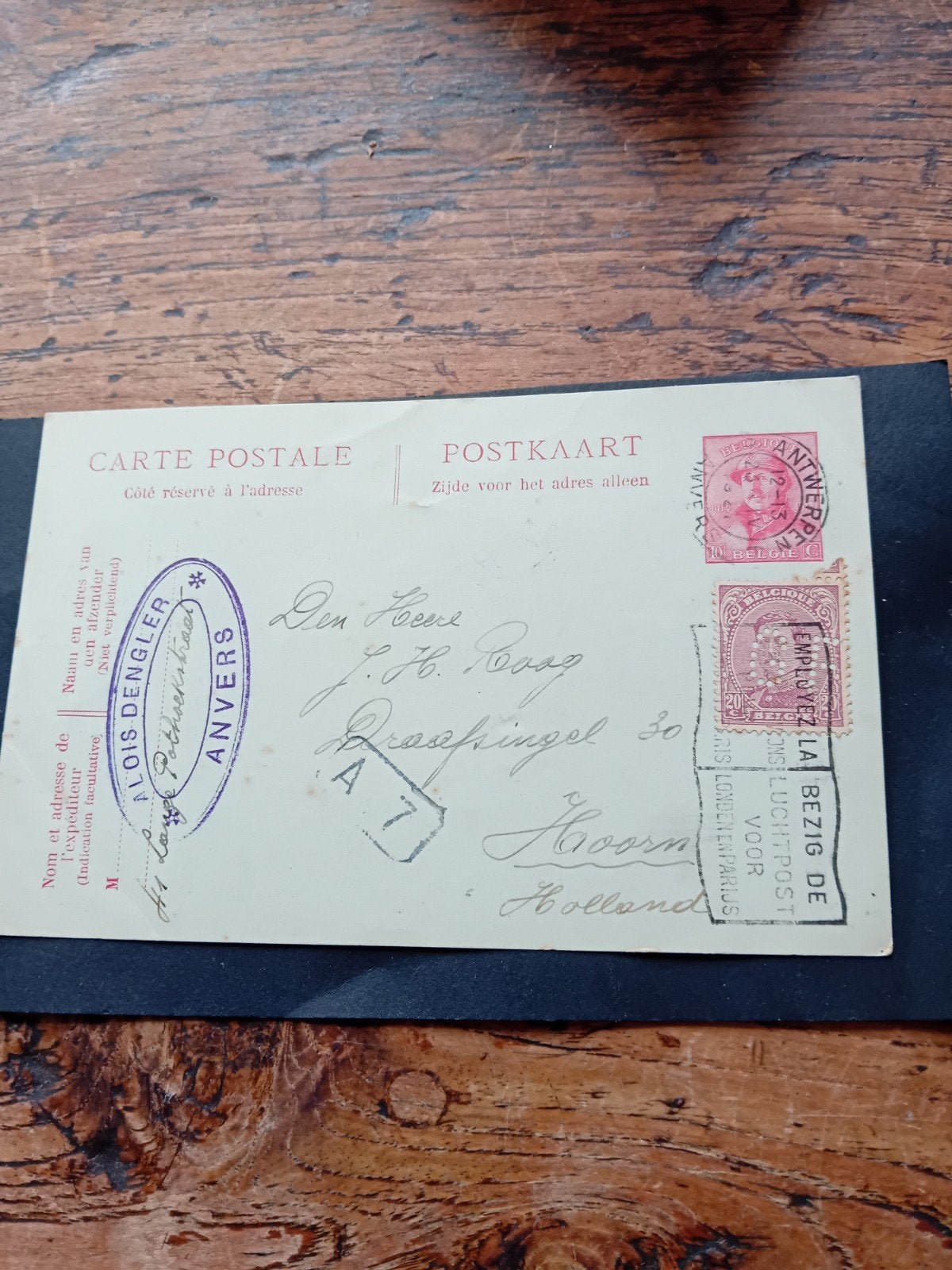 oude Belgische Postkaart uit 1921 - Antwerpen, Ophalen of Verzenden, 1920 tot 1940, Gelopen, Antwerpen
