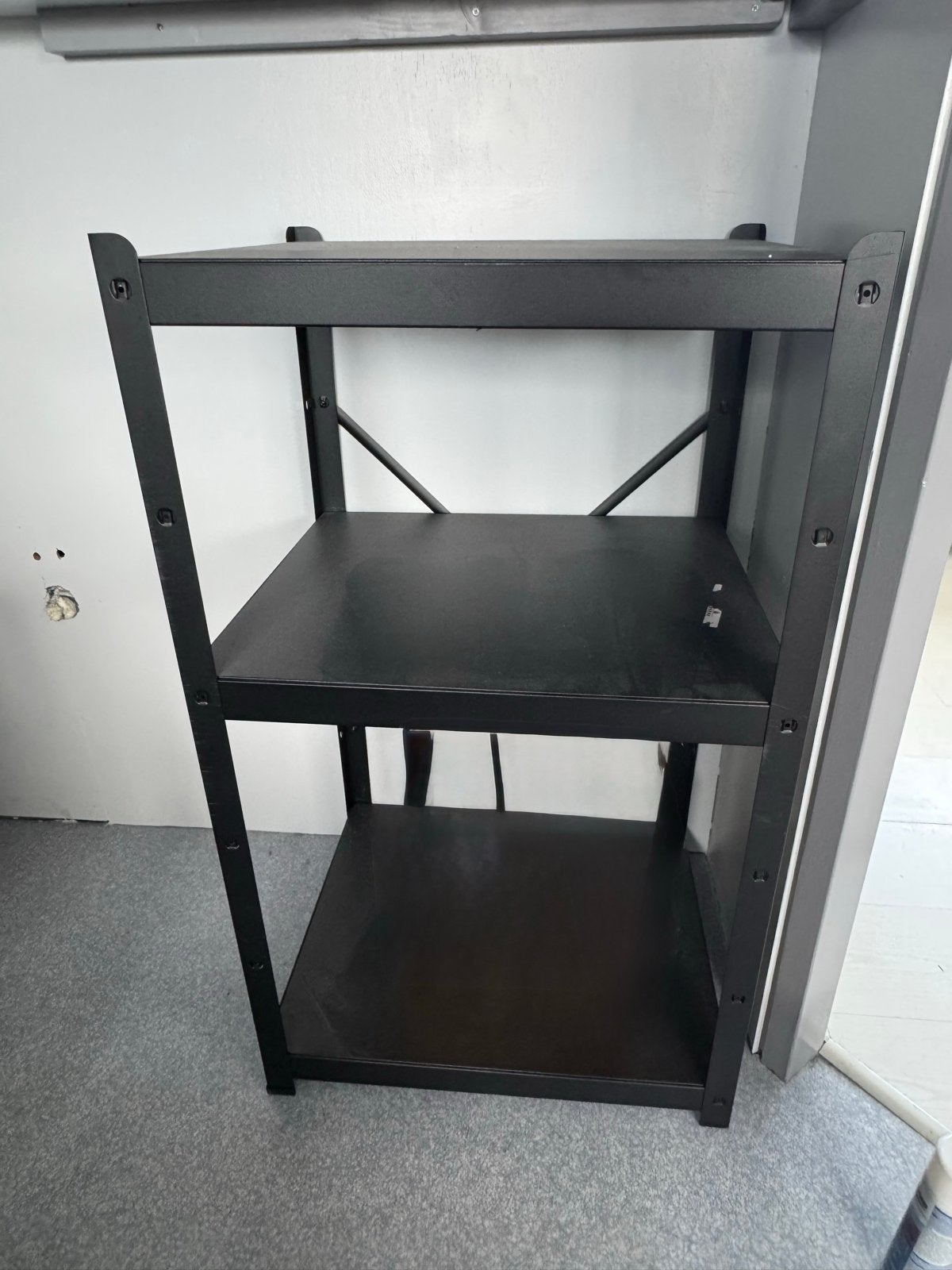 IKEA metalen open kast zwart, Ophalen, Gebruikt
