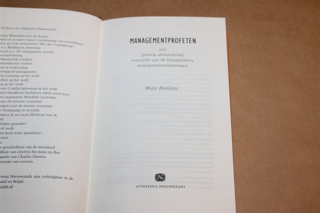 Managementprofeten — Overzicht Managementstromingen, Ophalen of Verzenden, Gelezen, Management