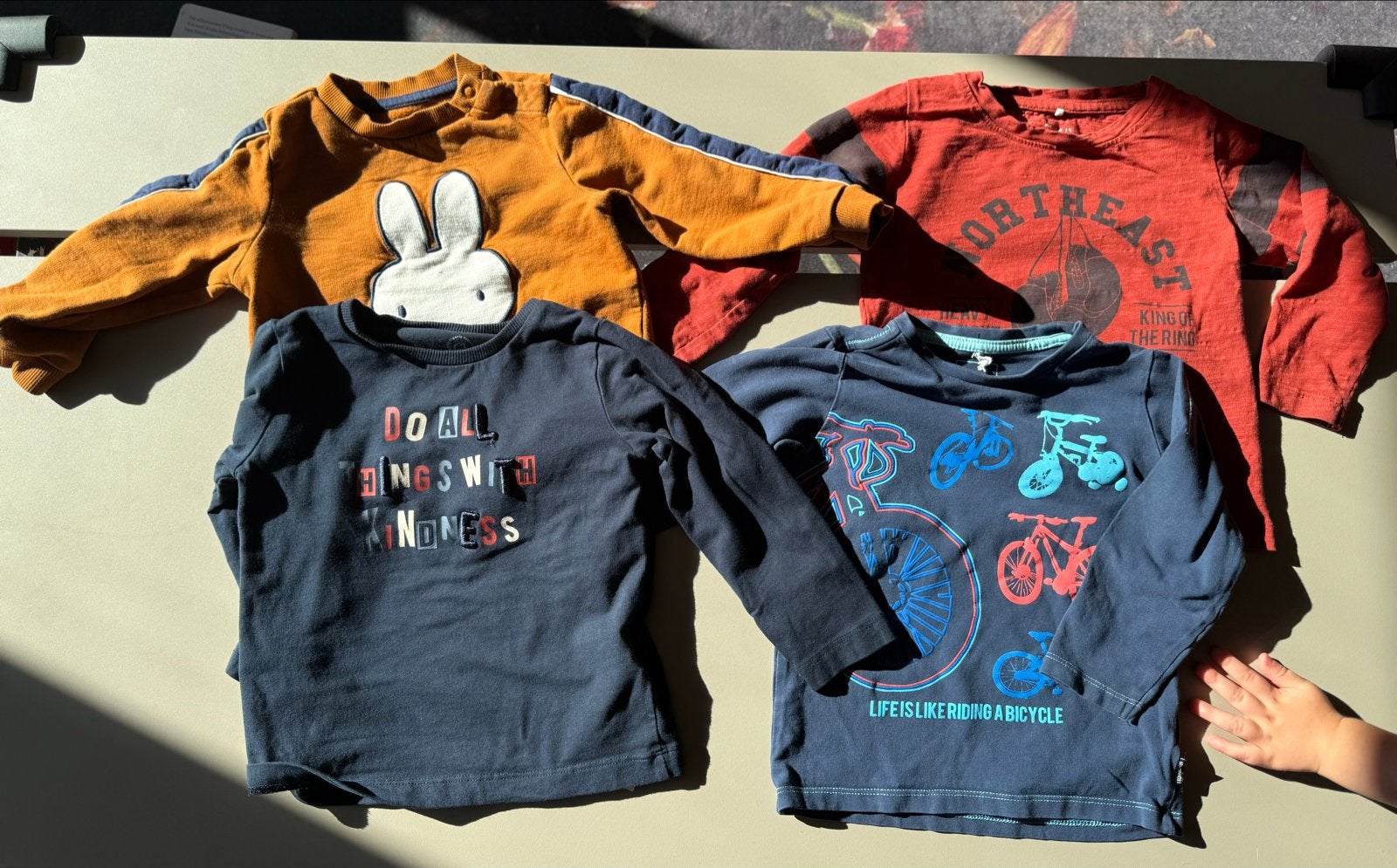 3 longsleeves Name-it 1 trui C&A maat 86, Ophalen of Verzenden, Gebruikt, Jongetje