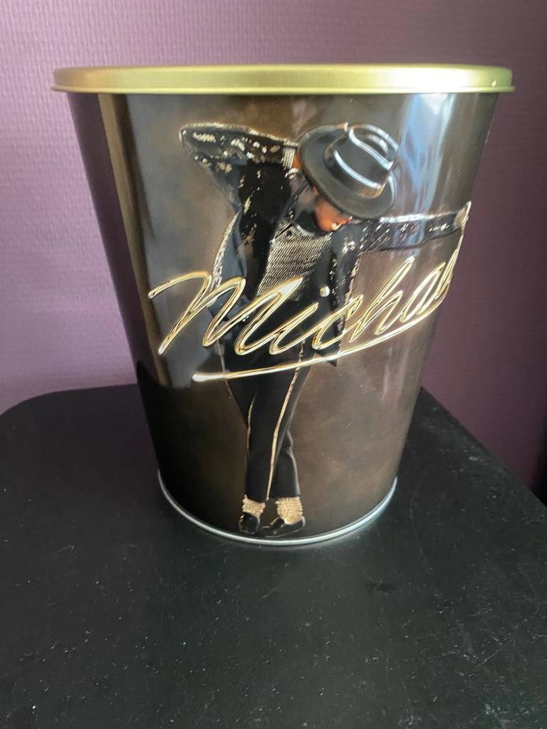 Michael Jackson The King of Pop Blik, Ophalen of Verzenden, Gebruikt, Gebruiksvoorwerp